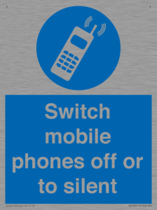 Switch mobile phones off or to silent